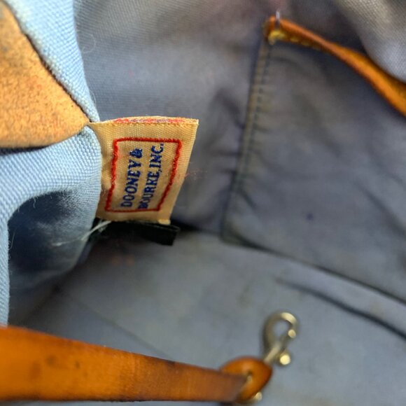 VTG Dooney Bourke Rainbow Signature Logo + Zipper Hand Bag + Charm - NO STRAP - Picture 11 of 14